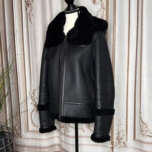 Black Shearling Women's Jacket